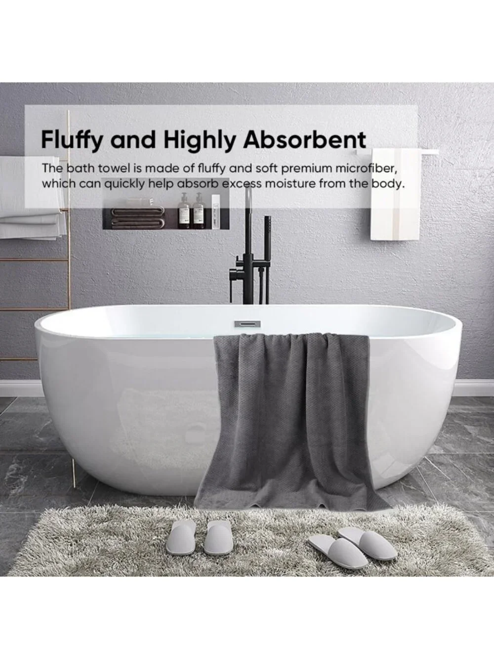 Extra Large Bath Sheets 2PK - Soft, Absorbent Microfiber Towels for Spa, Yoga